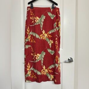 Tommy Bahama Silk Floral Maxi Skirt Sz 14